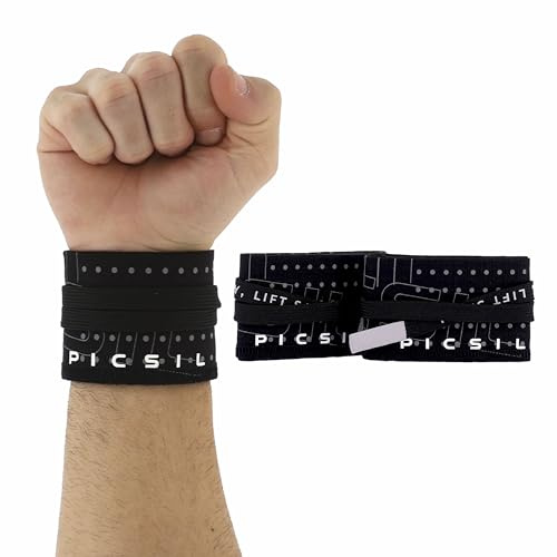 PICSIL Poignets Tissu Coton 5cm – Ajustables par Cordon | Cordon réglable pour compression personnalisée. Lavables, résistants et idéals pour calisthénie, cross‑training et gym.