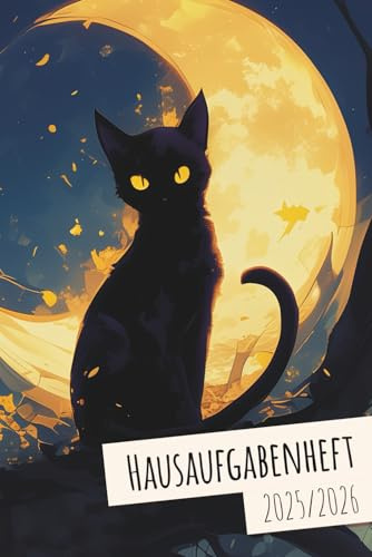 Hausaufgabenheft 2025/2026: Katze Schülerkalender 2025/2026 | Hausaufgaben Planer für das ganze Schuljahr | zum Eintragen von Hausaufgaben in einer ... | Mit Stundenplan | ca. DIN A 5, 130 Seiten
