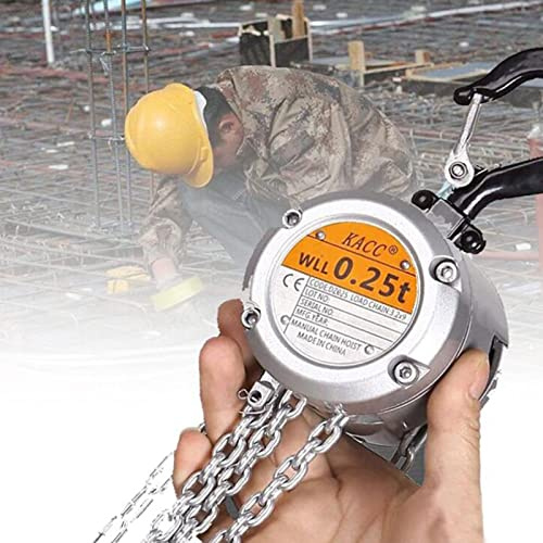 Portable Lifting Ratchet,Mini Chain Hoist Max 500kg Load Manual Lever Hoist Come Along Ratchet Puller with Hook And 3m Chain for Lifting Goods Dragging Loads,500KG*3m