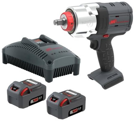 Ingersoll-Rand W7153-K22B-EU DXS2 1/2 20V Cordless Impact Wrench 2 Battery Kit, 1600 ft-lb, Friction Ring