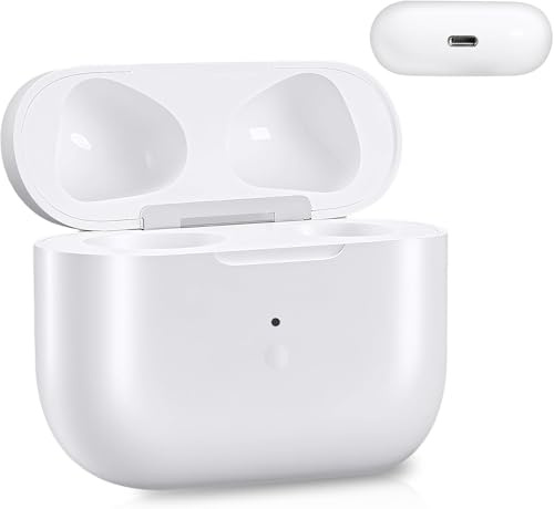Wireless Charging Case Replacement Compatible with AirPods Pro 1 and 2 Gen, Airpods Pro Case with Bluetooth Button for Pairing, 660 mAh Airpod Pro 2 Case Replacement (WhiteAirPods Pro 1)