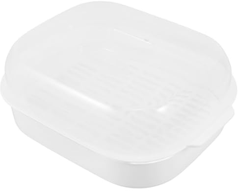 DIYEAH Vaporiera Microonde per Cucina Salutare Grande Capacità con Coperchio Trasparente Resistente al Calore per Verdure Pesce e Alimenti per Facile da Pulire e Preserva Sapori Naturali