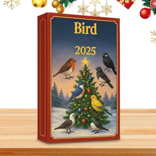 Acunny Weihnachts Countdown Kalender - 24-Tägiger Acryl 2D Ornament Dekoration Spielzeug,Vogel Advent Weihnachts Kalender | Für Kinder Kleinkinder Teenager Erwachsene Mädchen Frauen Männer Familien