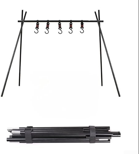 Fällbart utomhus krokställ för grill och torkning av aluminiumlegering konstruktion (liten)