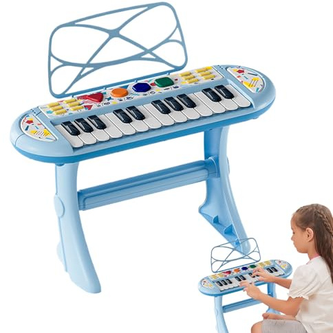 Pianoforte Con Tastiera - Strumento Educativo Per L'apprendimento Della Musica, Supporto Per Microfono, Funzione Di Riproduzione Della Registrazione, Set Di Tastiere Giocattolo Interattivo | Strumento
