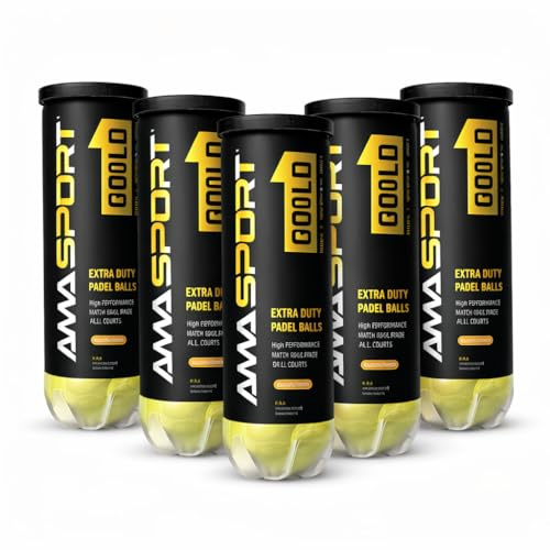 ama-sports Padel Bälle Gold Premium 5x3 Stück