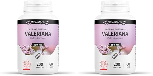 Valeriana Orgánica Raíz- 750 mg/día - Valeriana officinalis - 200 capsulas | Premium, Natural & Formato Ahorro (Paquete de 2)