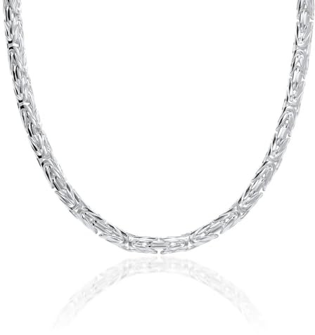 925er Sterlingsilber Königskette für Herren 5mm JEWLIX -45cm