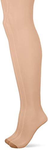 Pretty Polly damers nylonstrumpor 10d glansiga strumpbyxor, beige (solross), M UK, Beige (solrose), M