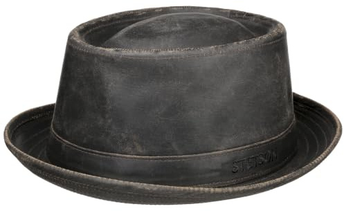 Stetson Odenton Pork Pie Stoffhut UV Schutz wasserabweisend Damen Herren Sommer Winter braun M (56-57 cm)