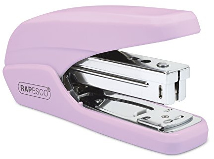Rapesco 1339 X5-25ps Häftapparat, Kräver Mindre Kraft, Kapacitet på 25 Ark, Godisrosa