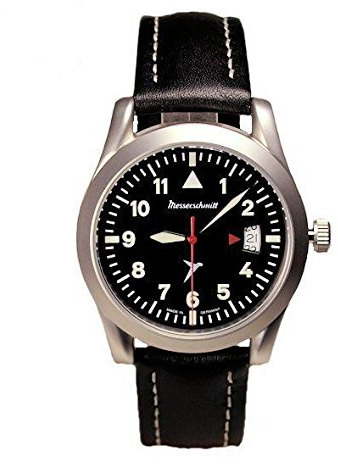 Aristo Herren Messerschmitt Uhr Fliegeruhr Edelstahl ME-40DAY