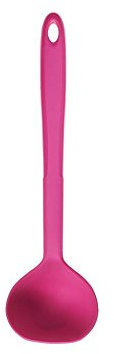 Kochblume Schöpfkelle S | Premium-Silikon | Hitzebeständig | Spülmaschinenfest | 26cm | Farbe: pink