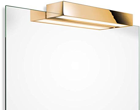 LED Spiegelleuchte BOX 1-40 N LED, 20,6W, 3000K, 3100lm, IP44, Gold 24 Karat