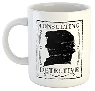 clothinx Kaffeetasse mit Aufdruck Consulting Detective | Insider Design - Für Hobby-Detektive und alle Fans von Krimi-Serien | Kult Fanartikel zum Binge-Watching