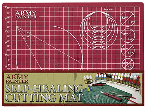 The Army Painter | Tappetino da Taglio Autorigenerante | PVC Antiscivolo Doppio Lato | Tavola con 3 Strati | Griglia per Taglio di Precisione | Modellismo