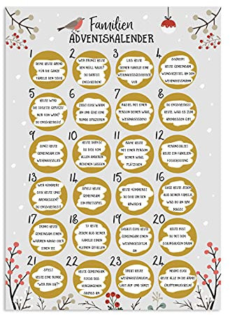 Adventskalender zum Rubbeln Weihnachtskalender A3 (Familie)