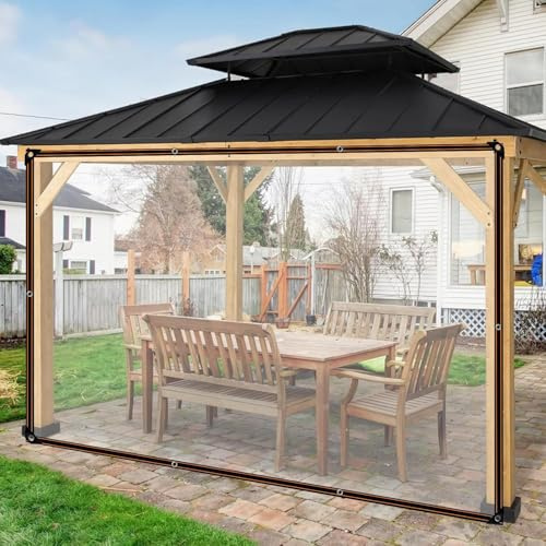 BeGrit Lona Transparente Impermeable con Ojales 3X3M Toldo Transparente Cubierta de Lona protección Exterior Aislamiento de Plantas para Invernadero Terraza Tejado pergola Resistente al Polvo