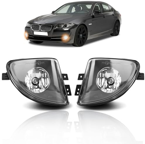 TangMiGe Nebelscheinwerfer Kompatibel mit BMW 5er F10 F11 01/2009-06/2013, für Standard Stoßstange, für Fahrzeuge mit Standheizung, 63177216888 63177216887, 1 Paar, Klar Objektiv