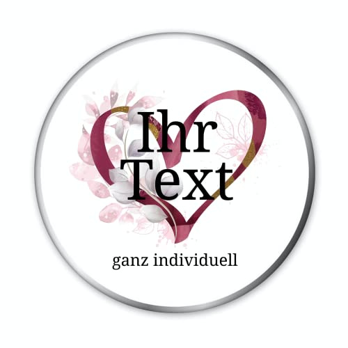 Keksdose rund personalisiert, Aquarell-Herz mit Namen, Ø 15 cm, Rot | Runde Keksdose mit rotem Aquarell-Herz und Wunschname – Geschenkdose zu Valentinstag, Muttertag und Jahrestag