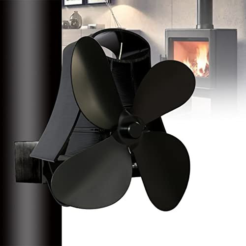 DYK&NX Flue Pipe Hanging Fireplace Fan, Wood Burning Stove Fan, Ultra Quiet Circulating Warm Air Saving Fuel Efficiently for Gas/Pellet/Wood/Log Stoves