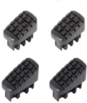 Hailo Ladder Foot Set - Replacement Feet for Hailo Household Ladders such as L20, L40 BasicLine and L50, L60 StandardLine - 43 x 20 and 35 x 20 mm Bars - 4 x Ladder Feet - Black