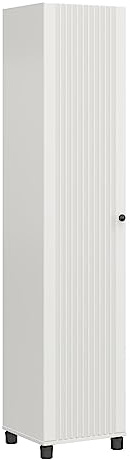 SystemBuild Evolution Kendall Fluted 16 Wide 1 Door Storage Cabinet, White