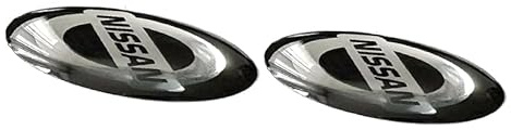 2 Stück Aufkleber 14mm Diameter passend für NissanAuto mit Logo Kfz. Für Schlüssel Key Fernbedienung usw. Sticker mit Emblem (14mm Niss. 2St.)