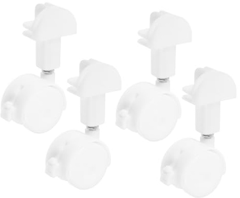 STOBOK 4pcs PET Cage Casters Twin Wheels with Brake Replacement Wheels Sturdy Plate Casters for Furniture and PET Cage Plastic White