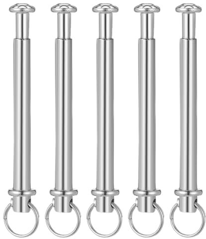 Amosfun Reparatursatz Für Nieten Und Muttern Für Klappbare Lüfterwellen – 5 Sätze 24-Mm-Handventilator Solide Welle Ersatzbefestigungen Für Handgefertigte Bambus-Papierfächer Stofffächer