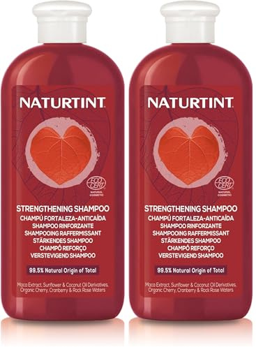 Naturtint Champú Fortaleza Anticaída, Tratamiento Crece Pelo, Estimula el Crecimiento Capilar, Para Cabellos Débiles o con Problemas de Caída, 99% Ingredientes Naturales, ECOCERT, 330 ml