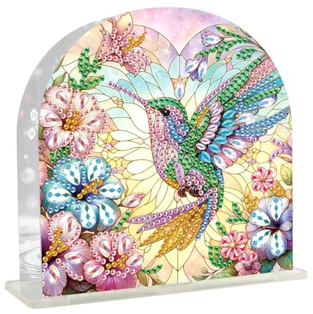 DCIDBEI Diamond Painting Serviettenhalter 15x15 cm Diamant Malerei Serviettenspender Malen nach Zahlen Servietten Halterung für Tisch Küchenzubehör Restaurantdekoration Barzubehör Dekoration Vogel