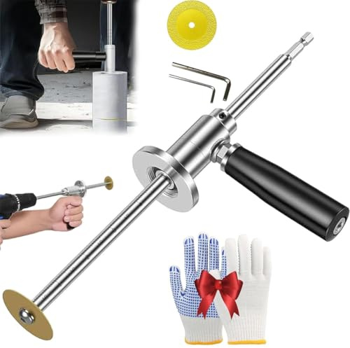 Tagliatubi per interni in PVC, in acciaio inox, per tubi in PVC da 3,8 cm a 20,3 cm, profondità di taglio regolabile da 17,8 cm, strumento di taglio interno per tubi in PVC (1 pezzo)