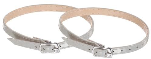 QUARKZMAN 2 par högklackade skoremmar, avtagbara fotled, skosnören ersättning, skosnören skotillbehör för lösa höga klackar tofflor, sandaler för kvinnor, silver