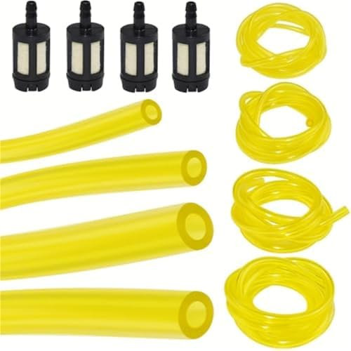DEMULAX 15 Pcs Strimmer Fuel Pipe Fitting Kit, Universal Grass Trimmer Fuel Line with Fuel Primer Bulb and Fuel Tank Seal Grommet, for Brush Cutter Trimmer Mower Hedge Trimmer Engine Oil Return Line(B