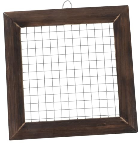 Garneck Jardinera Colgante de Pared de Madera para Helechos Aéreos Diseño Ahorrador de Espacio y Estructura de Acero Inoxidable para Salas y Escaleras