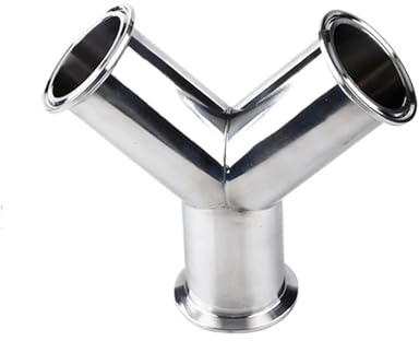19 25 32 38 45 51-108 Mm Pipe 1.5 2 2.5 3 3.5 4 Clamp 304 Stainless Y Shaped 3 Ways Sanitary Pipe Fitting(45mm Pipe OD K64)