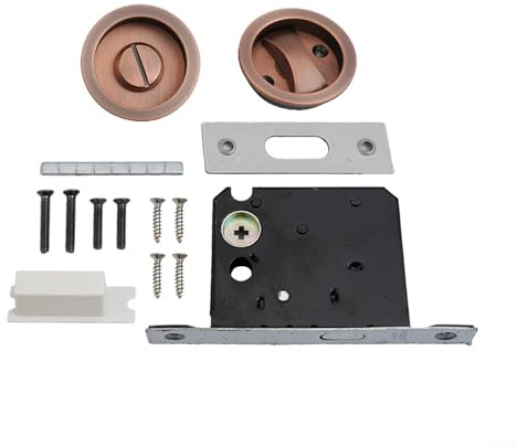 Serrure invisible avancée pour portes coulissantes, design pour diverses applications (cuivre rouge)