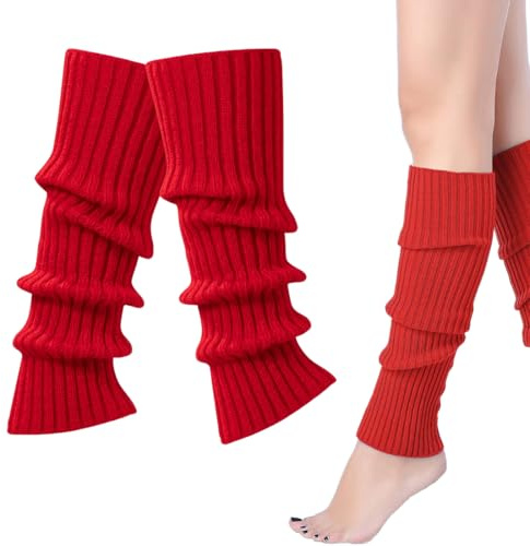 YAZWUR 1 paar Sexy Damen Bein Stulpen Strümpfe für 80er Jahre 80s Motto Party Fasching Karneval Tanzen Aerobic Kostüm Accessoires