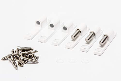 Alu Scharnier 3er Set für Fliegengitter Tür Fenster Balkontür Türband Fensterband Insektenschutz Türscharnier weiß