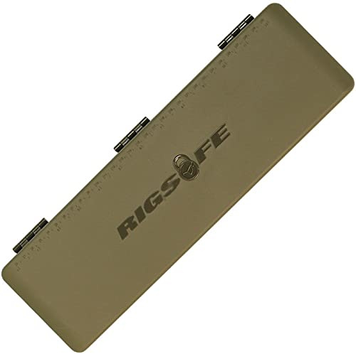 Korda Large Rigsafe, Große Rig Aufbewahrungsbox für bis zu 90 Karpfen Rigs, Magnetverschluss System, Schaumstoff Boards und Aluminium Hakenleiste für Lange Vorfächer