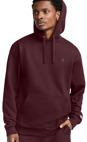 Champion Herren Kapuzenpullover Powerblend Pullover Hoodie, Kastanienbraun, M