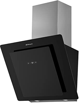Orbegozo DS 75160 N Dunstabzugshaube, 60 cm, Vorderseite aus gehärtetem Glas, Saugleistung 579 m³/h, LED-Beleuchtung, 3 Leistungsstufen