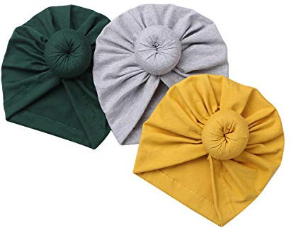 Agoky 3 Stück Baby Mütze Beanie Frühling Mützchen Kleinkind Wendemütze Babybekleidung Unisex Baby Mädchen Jungen Hut mit Schleife, Knot Typ D One Size