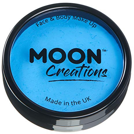 Moon Creations Pro Face & Body Makeup | Sky Blue | 36g | Professional Colour Paint Cake Pots for Face Painting | Face Paint For Kids, Adults, Fancy Dress, Festivals, Halloween
