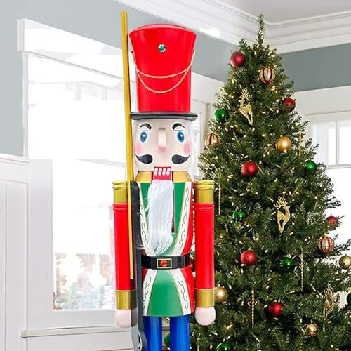 CDL 1,5 m di altezza life-size Chrisctams Nutcracker Large/gigante rosso natalizio in legno schiaccianoci soldato ornamento natale schiaccianoci Re K44