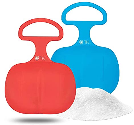 2er Set Schlitten Bob blau & rot - für Kinder zum Porutschen & Schlittenfahren Poporutscher Po-Rutscher