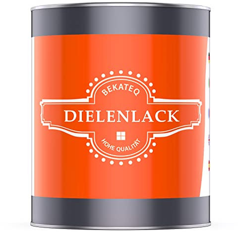 BEKATEQ BE-410 Dielenlack farblos 1l seidenmatt I Holzlack auf Wasserbasis I Transparenter Parkettlack zur Holzversiegelung I Schützt Böden und Holzmöbel I schmutz- und wasserabweisend I Treppenlack