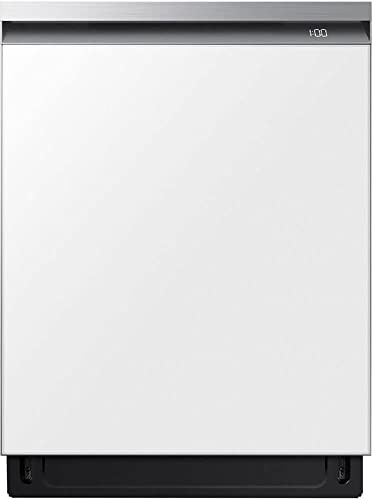 Samsung Bespoke Smart 42 dBA Dishwasher with 3rd Rack and StormWash+, White Glass, DW80BB707012AA