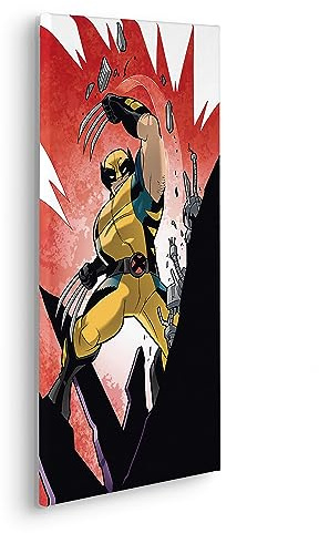 Komar X-Men Wolverine Slit Stretcher Frame Picture Size 30 x 60 cm Children's Room Wall Picture Colourful